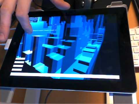 Music + Away3D 4 (beta) running on Ipad2
