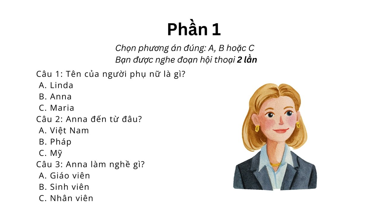 Vietnamese Listening Test for Beginners | Level A1 | Northern Accent 