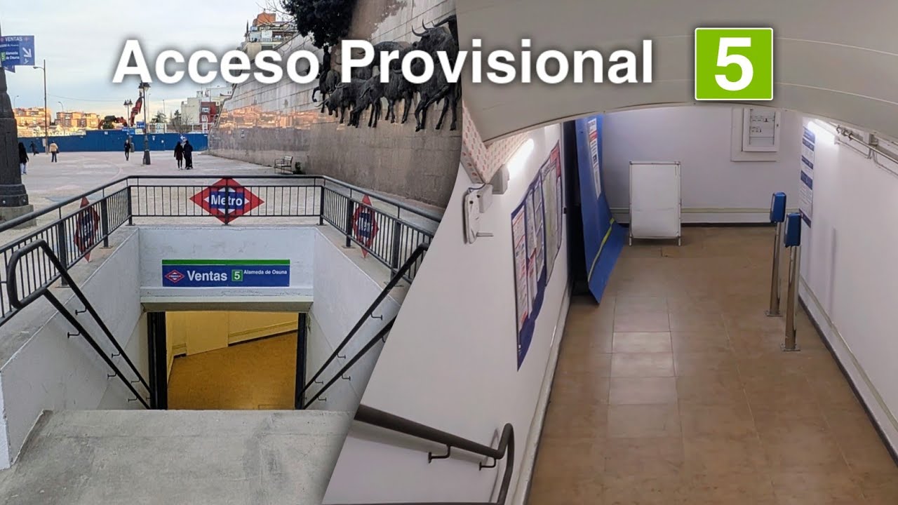 Acceso provisional a la estación de Ventas L5 | Metro de Madrid
