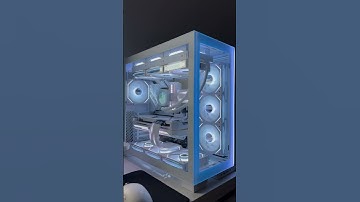 my first snow white pc build with lian-li sl120 infinity and lian-li o11 evo case xD ❄️