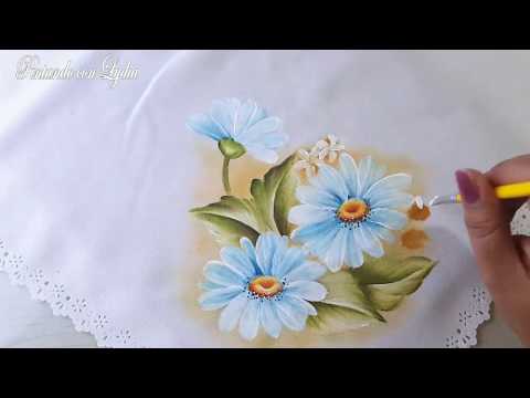 Como Pintar Flores / Margaritas Azules