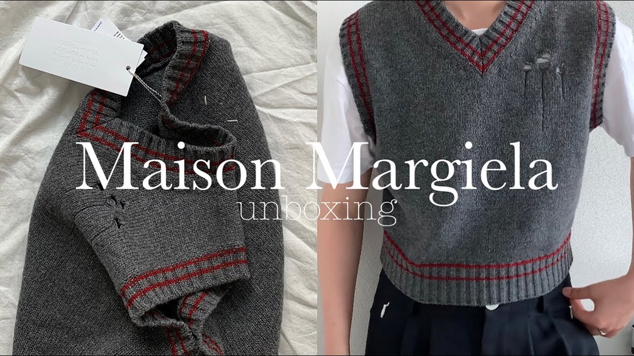 UNBOXING l 메종 마르지엘라 l 마르지엘라 니트 베스트 언박싱 l maison margiela 20ss knit vest