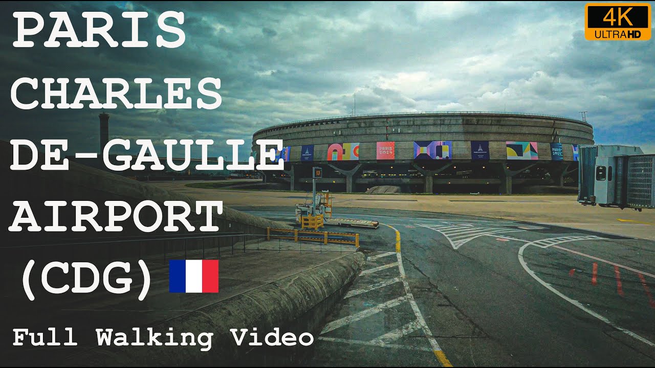 Paris CDG Airport during Olympics 2024 - Full Walking Tour [4K video]