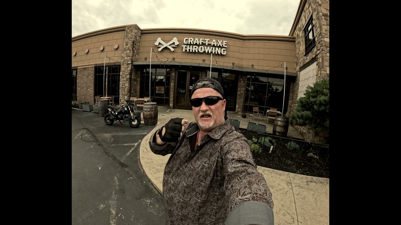 Father's Day Axe Throwing contest can Johnny get a bulls eye in time or fail