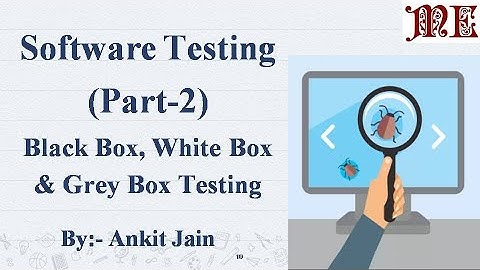 Black Box, White Box and Grey Box Testing || Part-2 || Software Engineering || By:- Ankit Jain