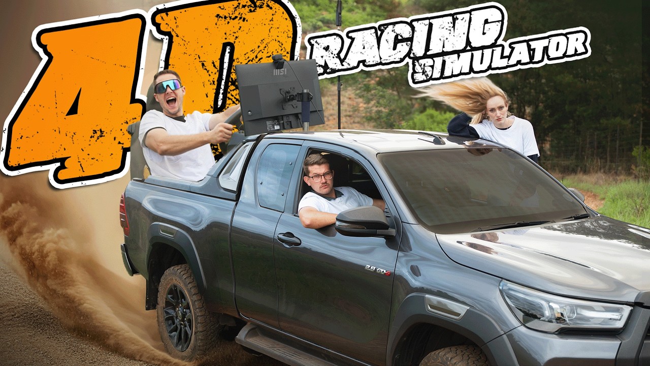 This was INSANE! Racing Simulator on the back of my HILUX! - YouTube