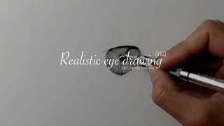 Real time realistic eye drawing tutorial | graphite pencils