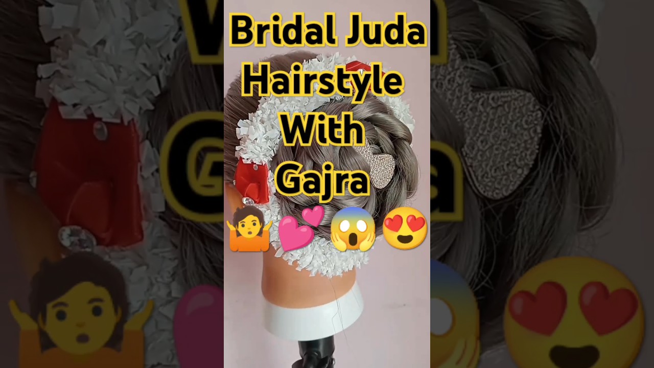Bridal Juda Hairstyle with Gajra ~ Easy shorts Hairstyle 