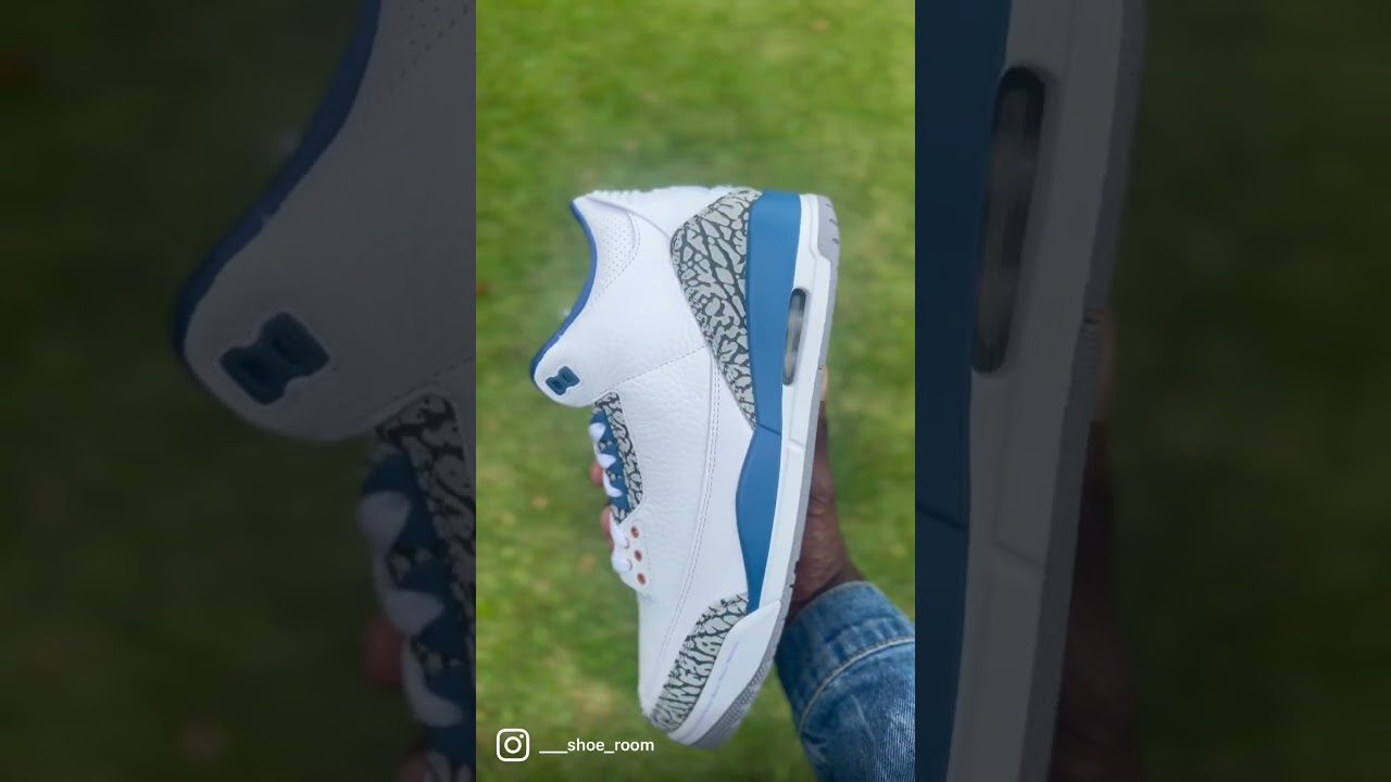 Jordan 3 “wizards” In hand look.   