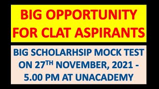A Special Announcement for CLAT Aspirants... Join me live for 5 minutes...