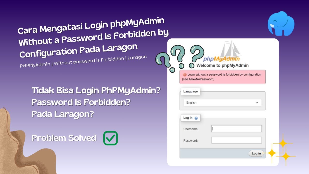 Cara Mengatasi phpMyAdmin Is Forbidden Pada Laragon - YouTube
