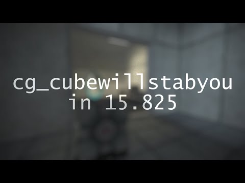 Portal Custom Maps: cg_cubewillstabyou in 15.825