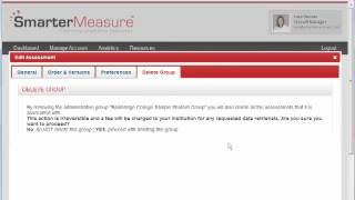 SmarterMeasure - Create an Assessment Group & Access custom features