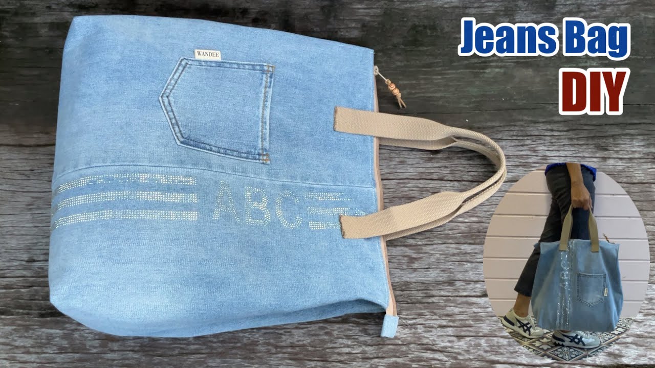 Я превратила старую пару джинсов в джинсовую сумку на молнии. Как сшить джинсовую сумку на молнии.
