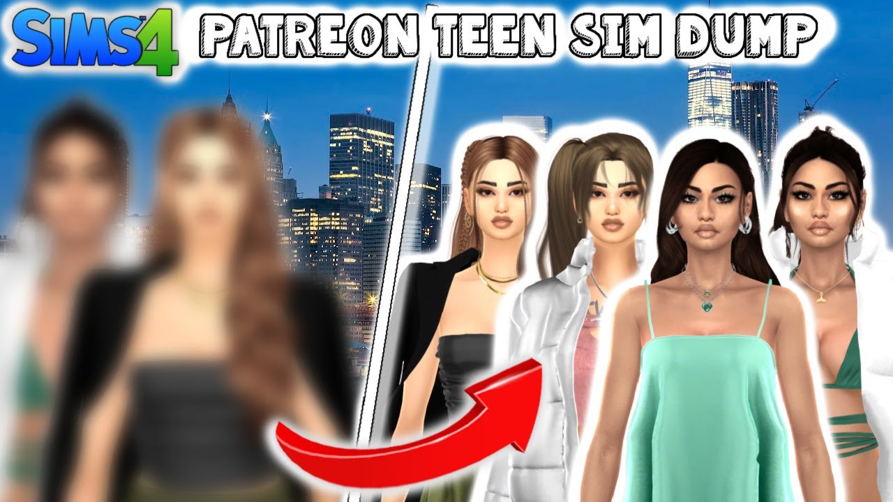 Patreon Teen Sim Dump - Sims 4 CAS + CC Folder & Sims Download - YouTube