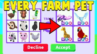 Trading EVERY Adopt Me FARM EGG PET in 2022!