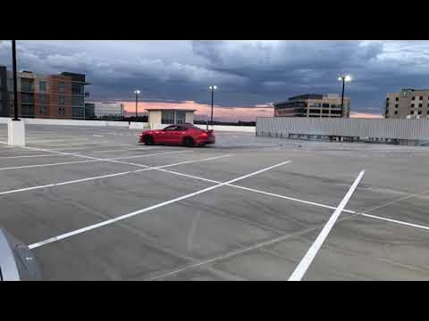 Mustang Manages to Find Pole in Parking Lot || ViralHog