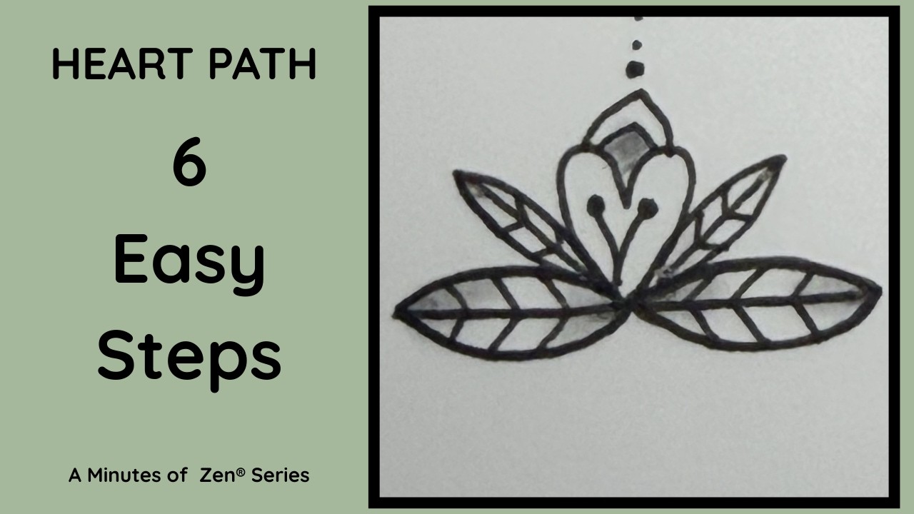 Beginner Zentangle® Step-outs - Heart Path - YouTube