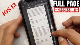 How to take full-page screenshots in ios 13. scrolling please like and
subscribe my channel press the bell icon ...