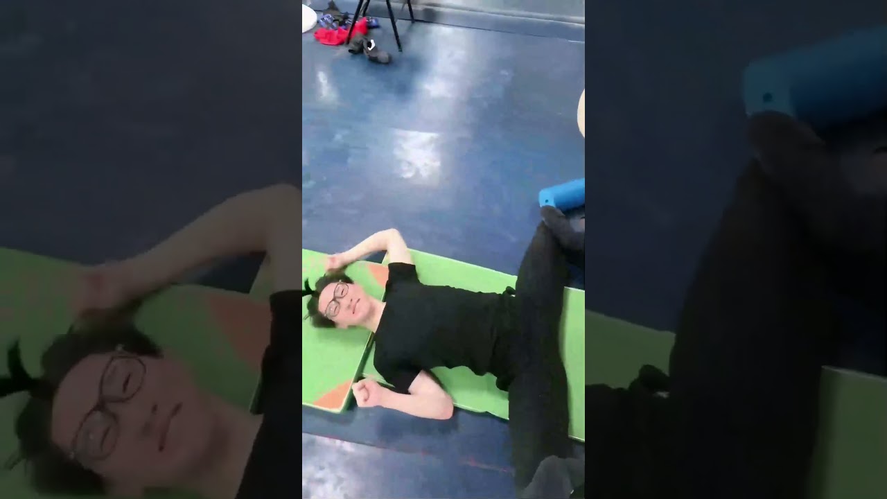 Boys dance flexibility training
