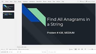 Find All Anagrams in a String | Leetcode 438 | MEDIUM