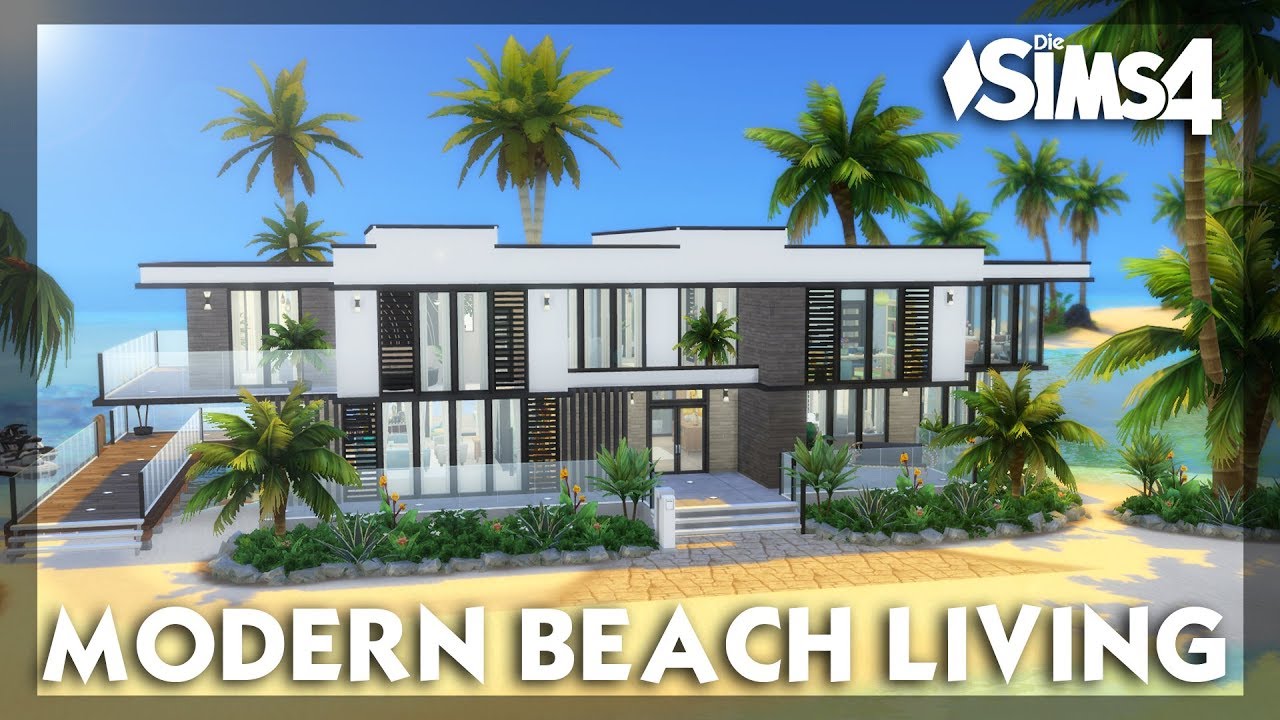 Modern Beach Living | Stop Motion | Sims 4 | No CC - YouTube