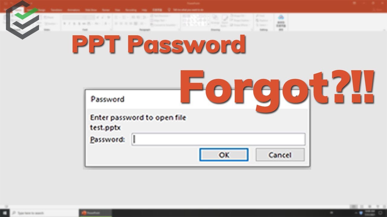 how to unlock powerpoint presentation when forgot password