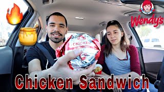 Trying Wendys NEW Hot Honey Chicken Sandwich Food Review