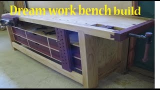 I build my dream work bench from pine and purple heart.