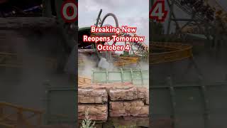 Stardust Racer to reopen tomorrow