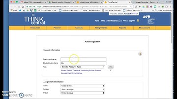 Adding Assignments to Think Central