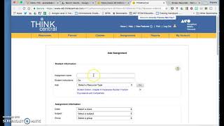 Adding Assignments to Think Central