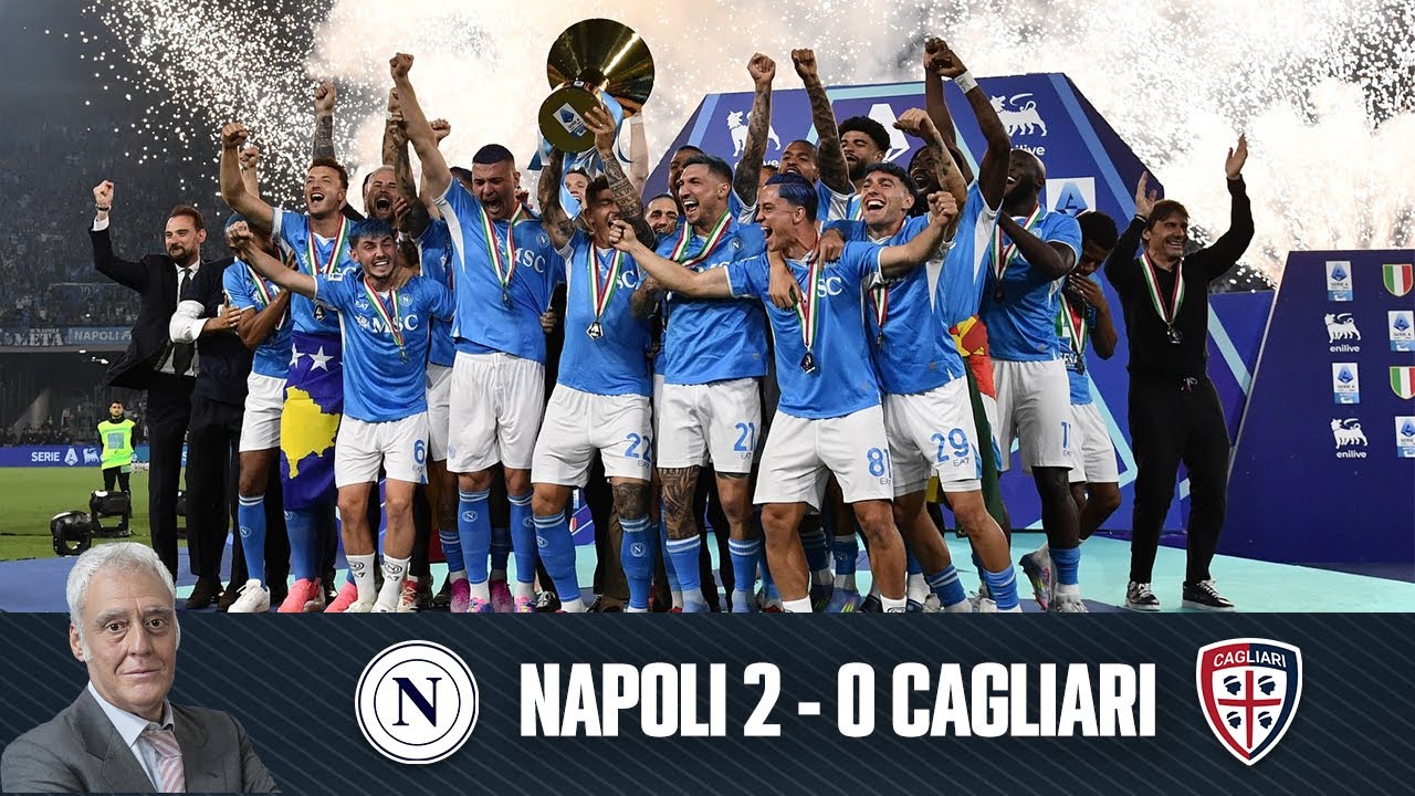 Napoli-Cagliari 2-0: la radiocronaca EPICA di Francesco Repice. NAPOLI CAMPIONE D'ITALIA