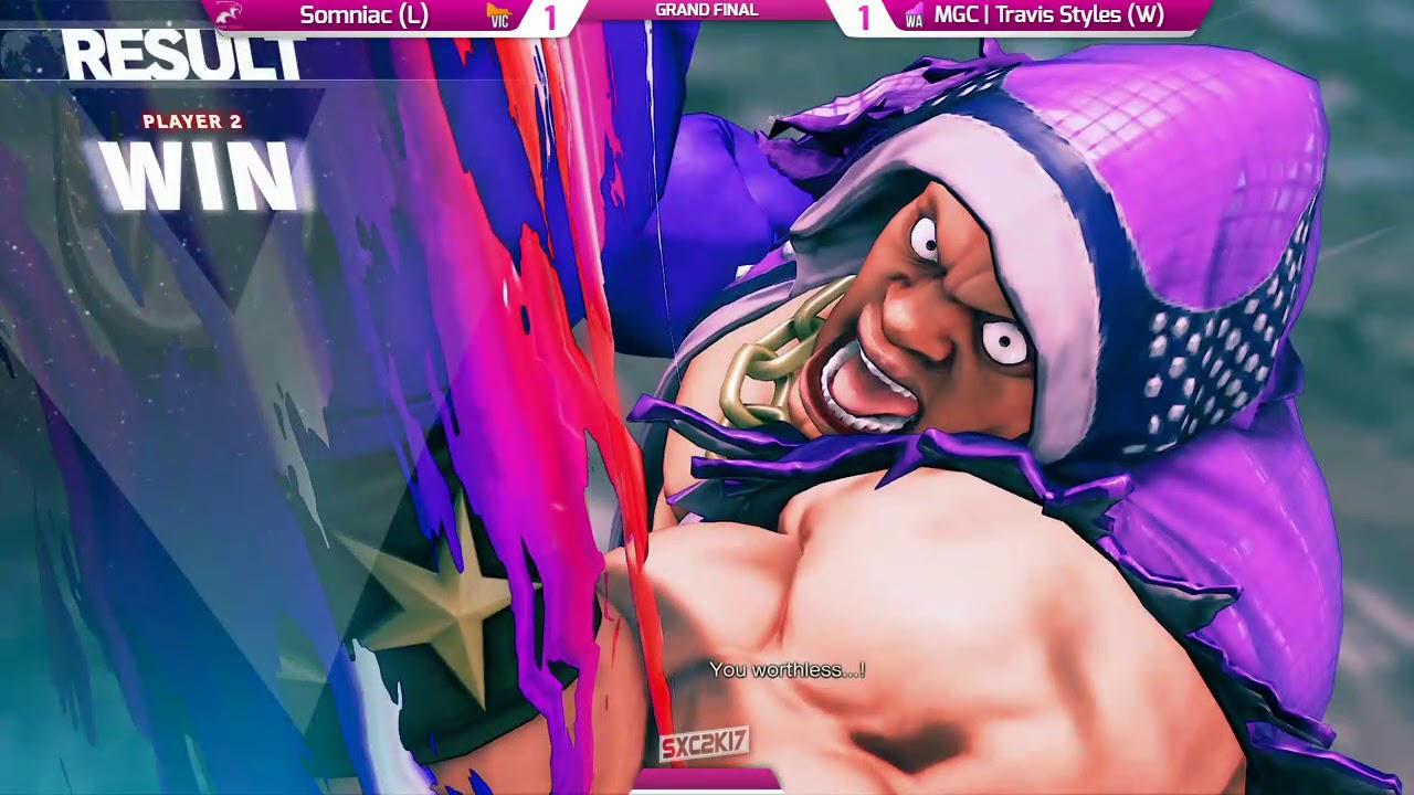 Somniac vs MGC Travis Styles, SFV Grand Final, SXC2k17