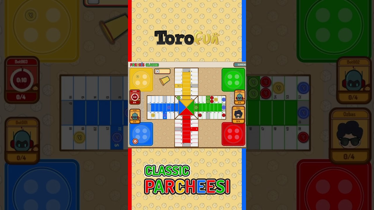 Классический парчиз: перемещайте фигуры, блокируйте противников и выигрывайте очки в этой игре