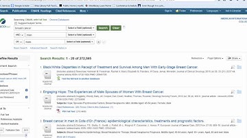 Keyword Searching in CINAHL