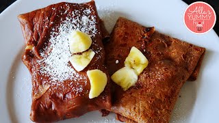 Chocolate Nutella & Banana Crepes/Pancakes | Блинчики с Nutella и бананом