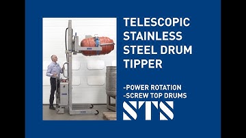 Telescopic Stainless Steel Electric Drum Tipper (STE02-DRH01-SS) Plus Extras for Screw Top Drums
