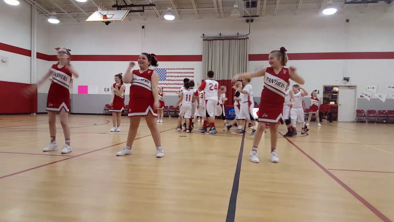 6th grade cheerleaders and Basketball players from Westville Illinois