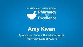 Apotex Inc. Future British Columbia Pharmacy Leader Award 2019 - Amy Kwan