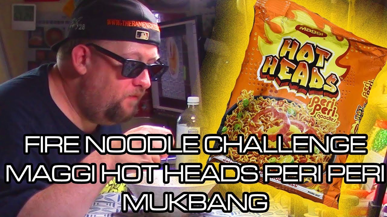 EXTREME DEATH FIRE NOODLE CHALLENGE: MAGGI HOT HEADS PERI PERI | MUKBANG |