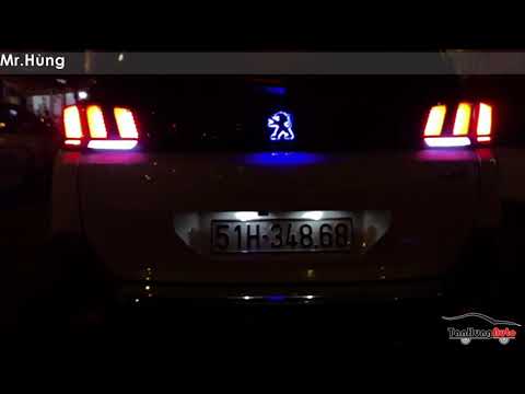Video Độ đèn led hậu và logo xe peugeot 5008 siêu đẹp - youtube