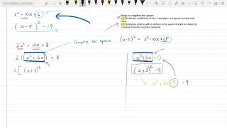 Completing the Square (Extra Practice)