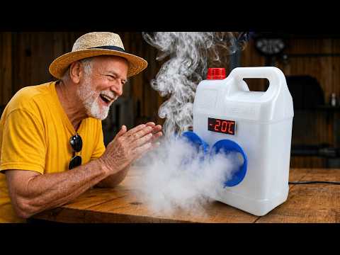 Genius Invention by a 65-Year-Old Man! 😱 -20°C Ice-Cold Air Cooler Using a Plastic Can ❄️
