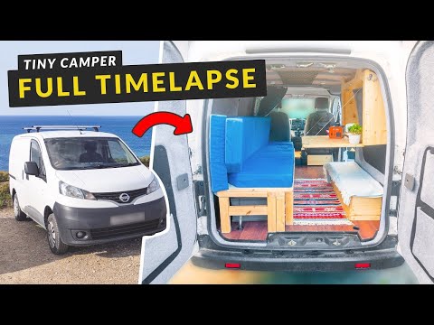 TINY CAMPER VAN Conversion, From Start To Finish | Nissan NV200 Small Van Build