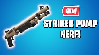 Striker Pump Shotgun *NERFED* \& Two-Shot Shotgun BUFF (Fortnite Weapon Balance Update)