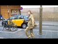 Barcelona street performer of La Ramblas