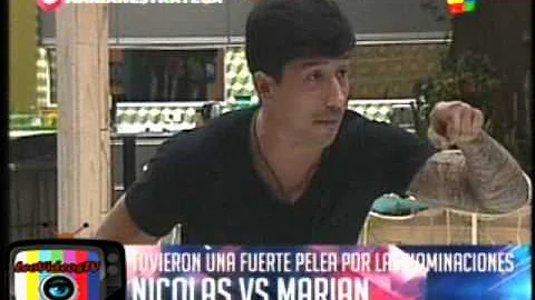 Feroz pelea entre Marian y Nicolas GH 2015