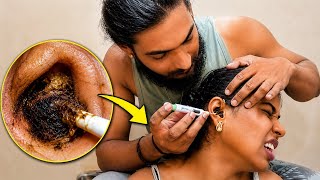 Deep Ear Cleaning 😱 So Satisfying! | Biggest Ear Wax Removal Ever 🤢 | Dirty Ear Cleaning ASMR 👂