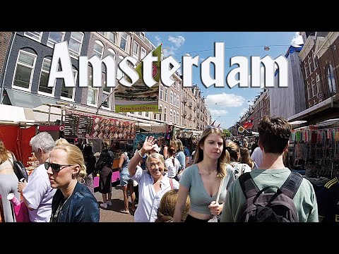 Amsterdam Albert Cuyp market walking tour, summer 2022.